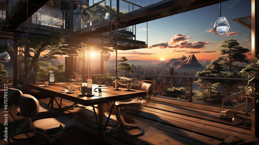 Fototapeta premium Architectural Exploration: Virtual Reality Tours