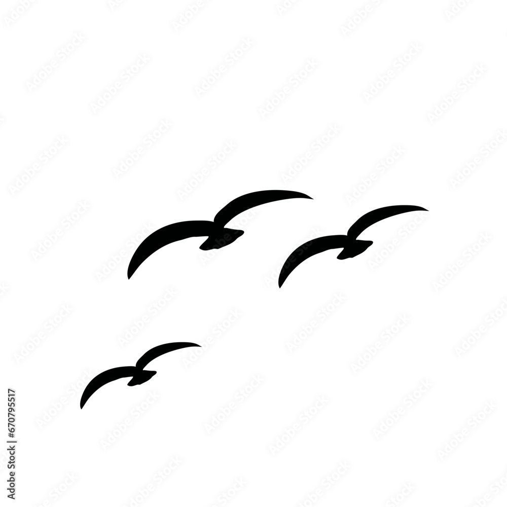Flying bird silhouette Flying bird silhouette