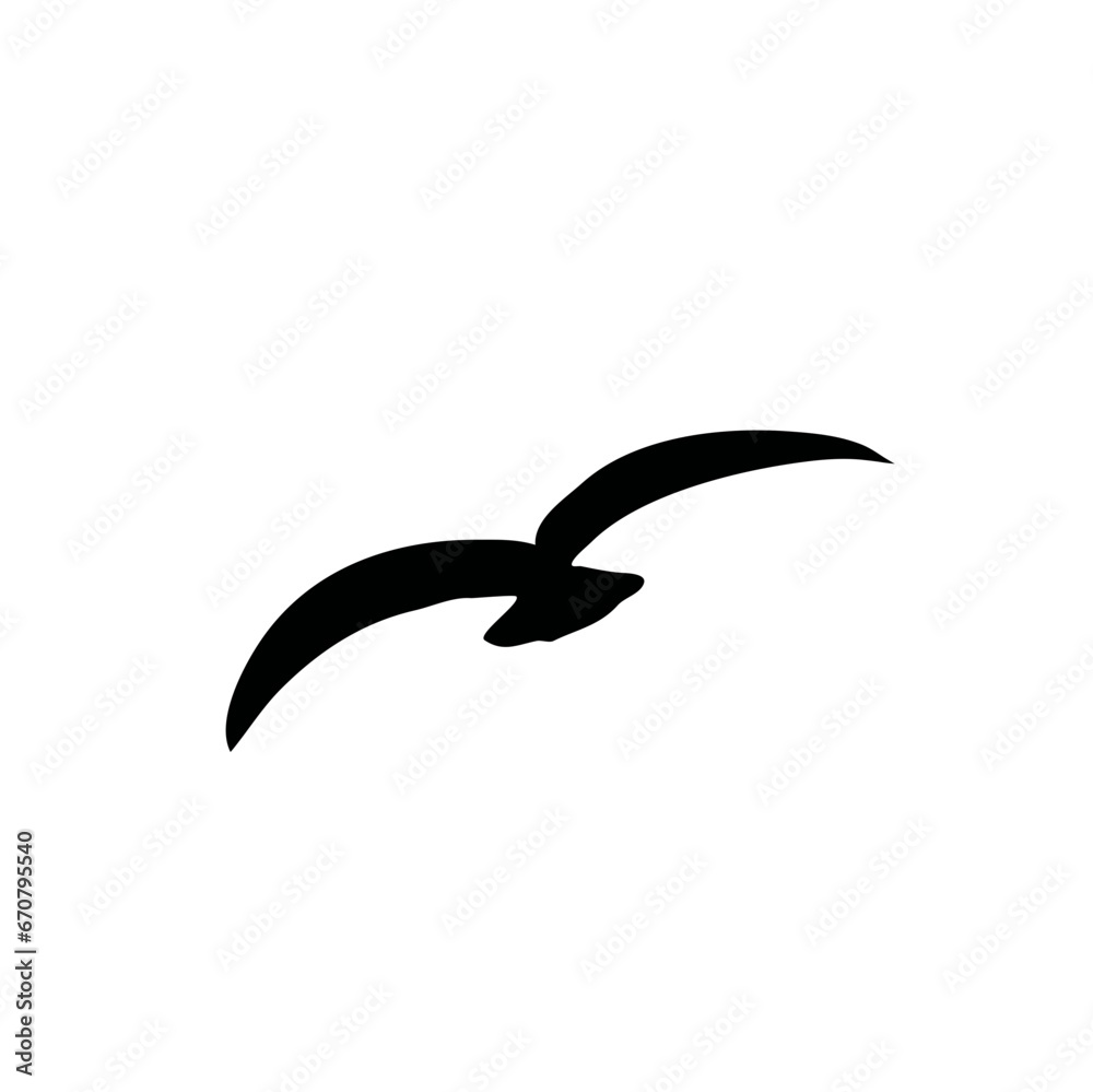 Naklejka premium Flying bird silhouette