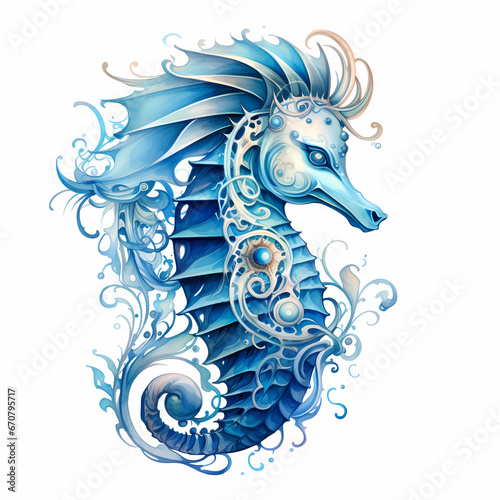 Seahorse Fantasy illustration