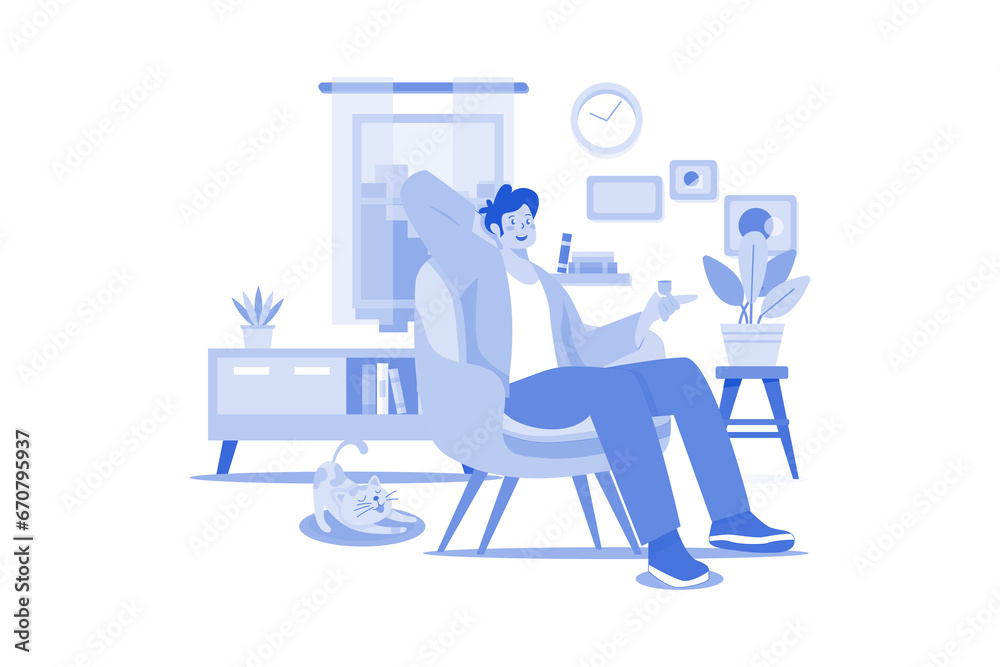 Mature Male Sit On Armchair Wineglass In Hand Mature Male Sit On Armchair Wineglass In Hand
