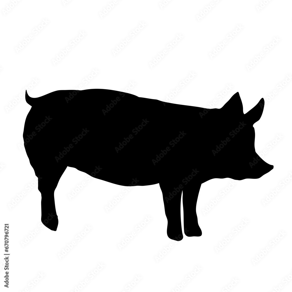 Pig silhouette