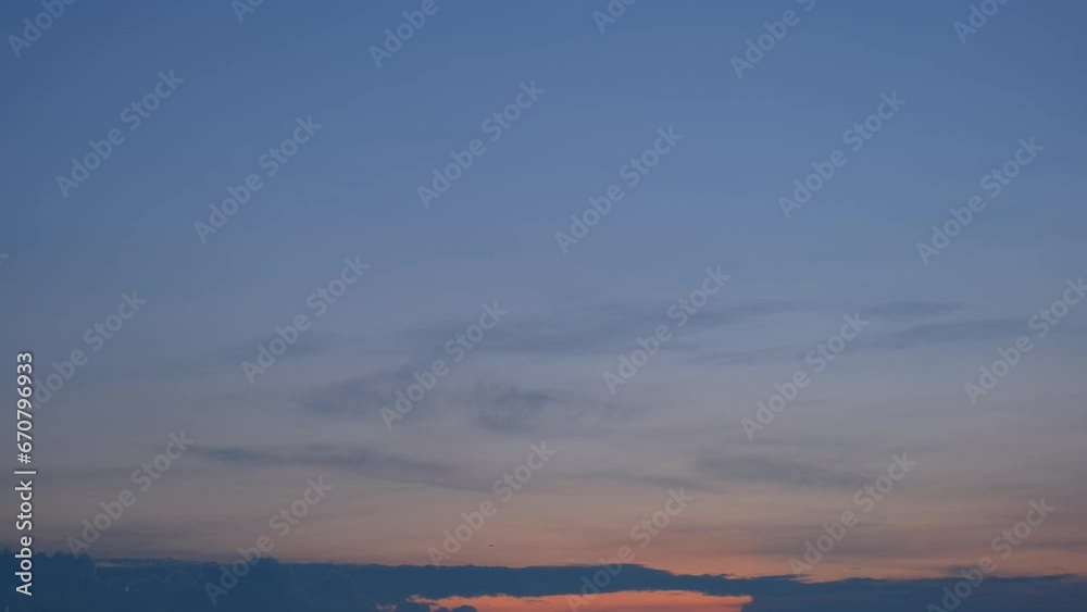 Sunset timelapse : The sun gracefully dips below the horizon, painting the sky in hues of orange and pink. Wispy clouds drift by in this mesmerizing time-lapse, creating a tranquil masterpiece. 4K.
Sunset timelapse : The sun gracefully dips below the horizon, painting the sky in hues of orange and pink. Wispy clouds drift by in this mesmerizing time-lapse, creating a tranquil masterpiece. 4K.