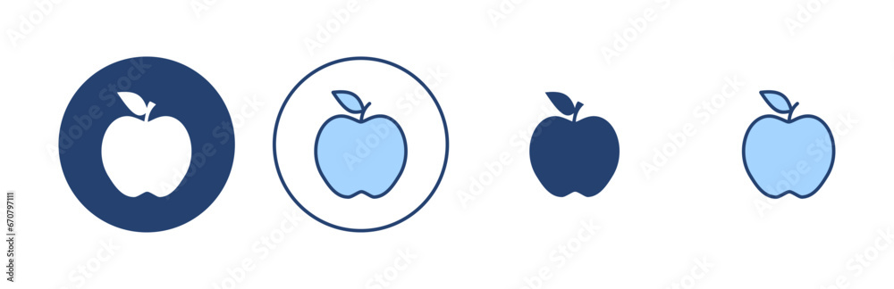 Apple icon vector. Apple sign and symbols for web design. Apple icon vector. Apple sign and symbols for web design.