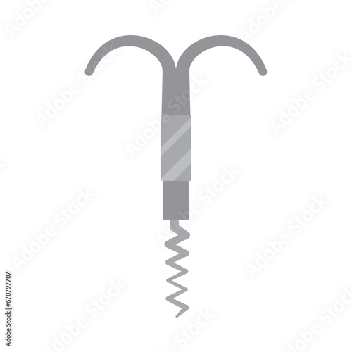 corkscrew wine illustration