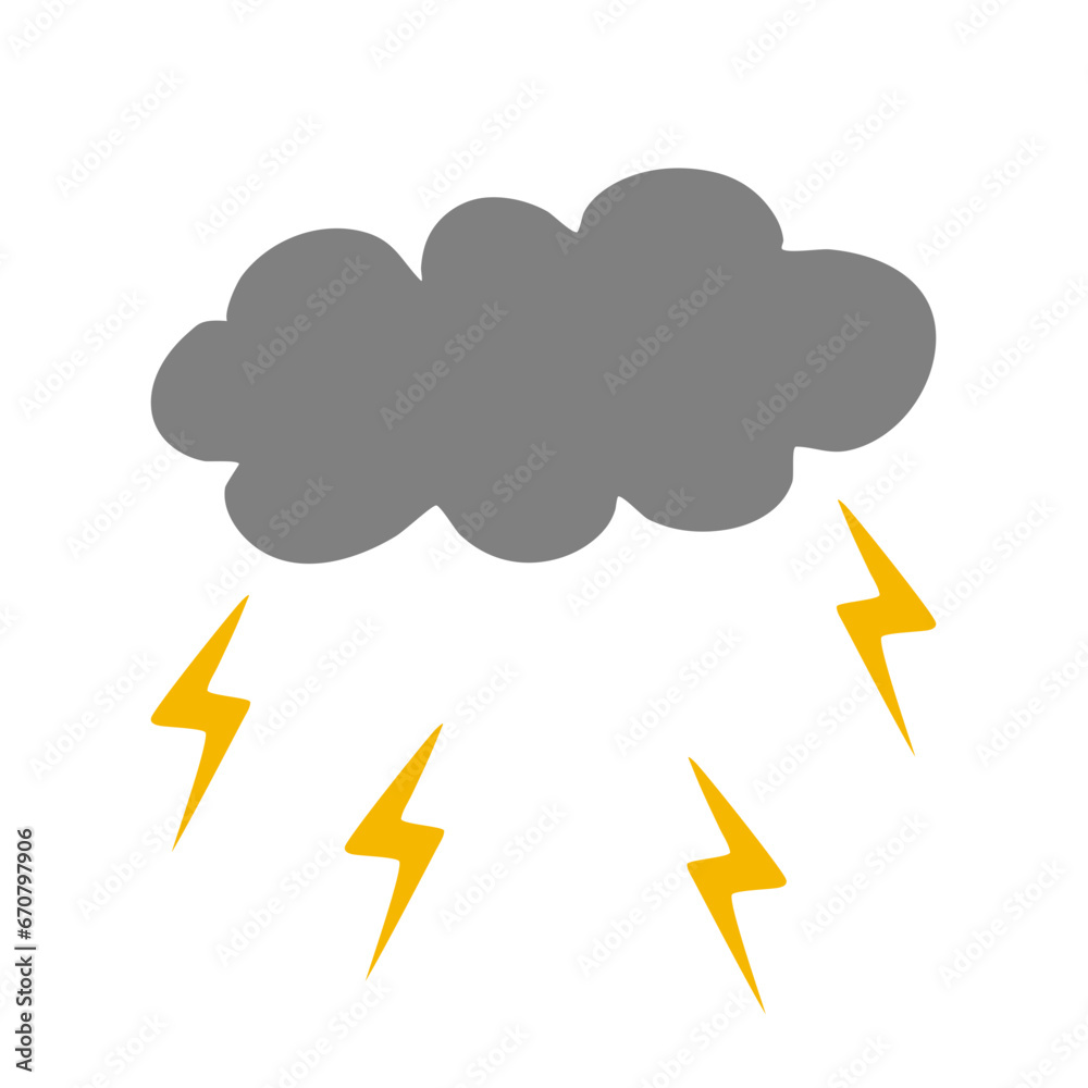 Gray clouds and Lightning Vektor Illustration Gray clouds and Lightning Vektor Illustration