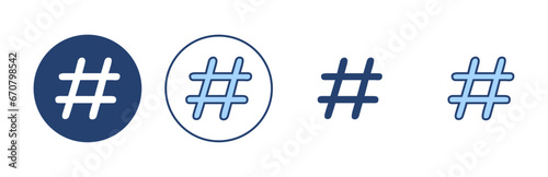 Hashtag icon vector. hashtag sign and symbol