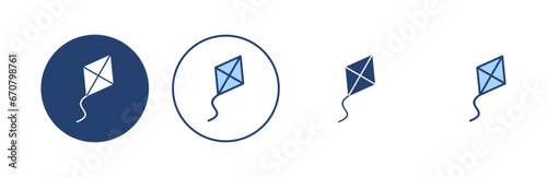 Kite icon vector. kite sign and symbol photo