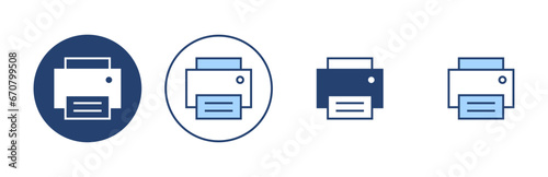 Print icon vector. printer sign and symbol