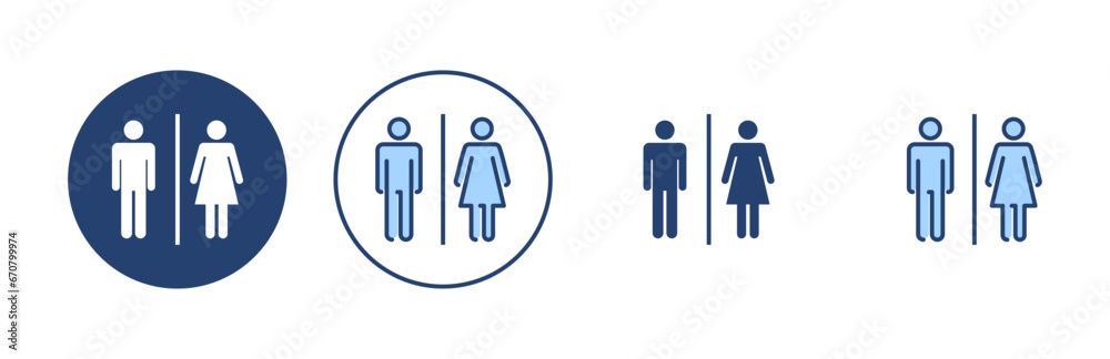 Toilet icon vector. Girls and boys restrooms sign and symbol. bathroom sign. wc, lavatory Toilet icon vector. Girls and boys restrooms sign and symbol. bathroom sign. wc, lavatory