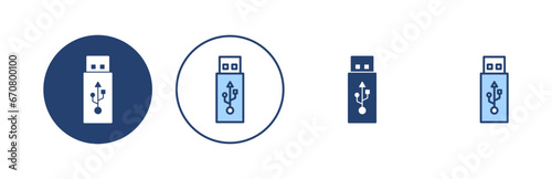 Usb icon vector. Flash disk sign and symbol. flash drive sign.