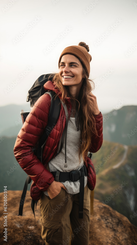 Adventurous Woman In A Mountain Landscape Daring , Background Image, Best Phone Wallpapers Adventurous Woman In A Mountain Landscape Daring , Background Image, Best Phone Wallpapers