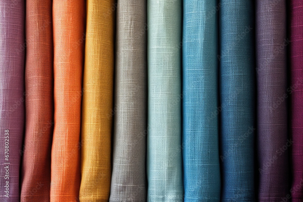 A Close up Look at Diverse Fabric Samples in Brilliant Shades