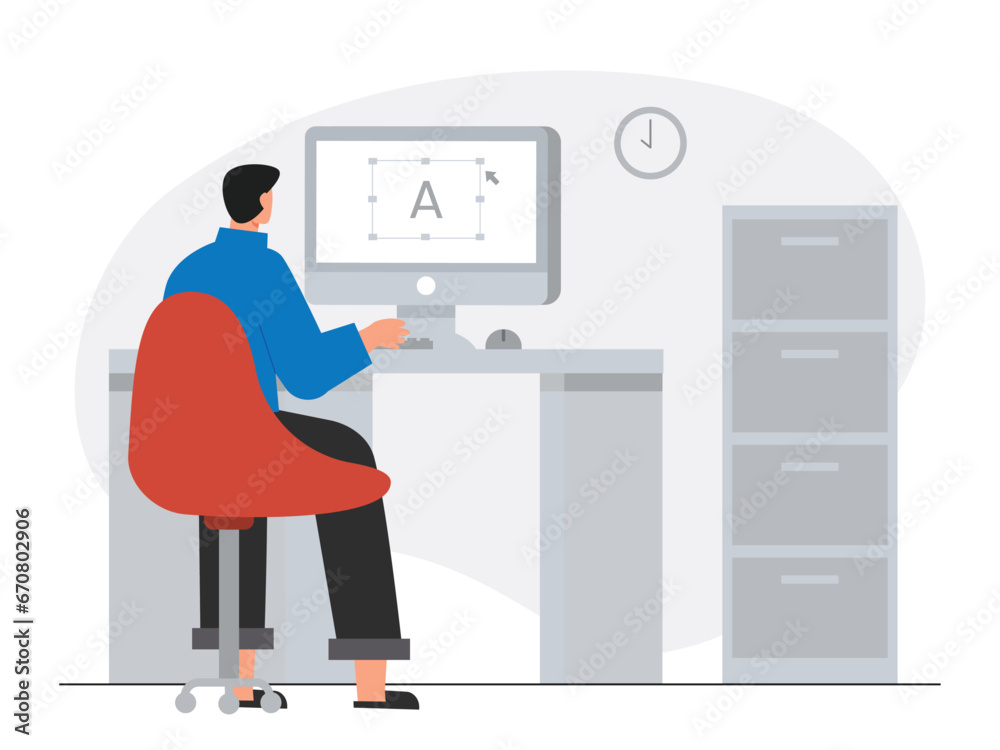 Workspace vector illustration