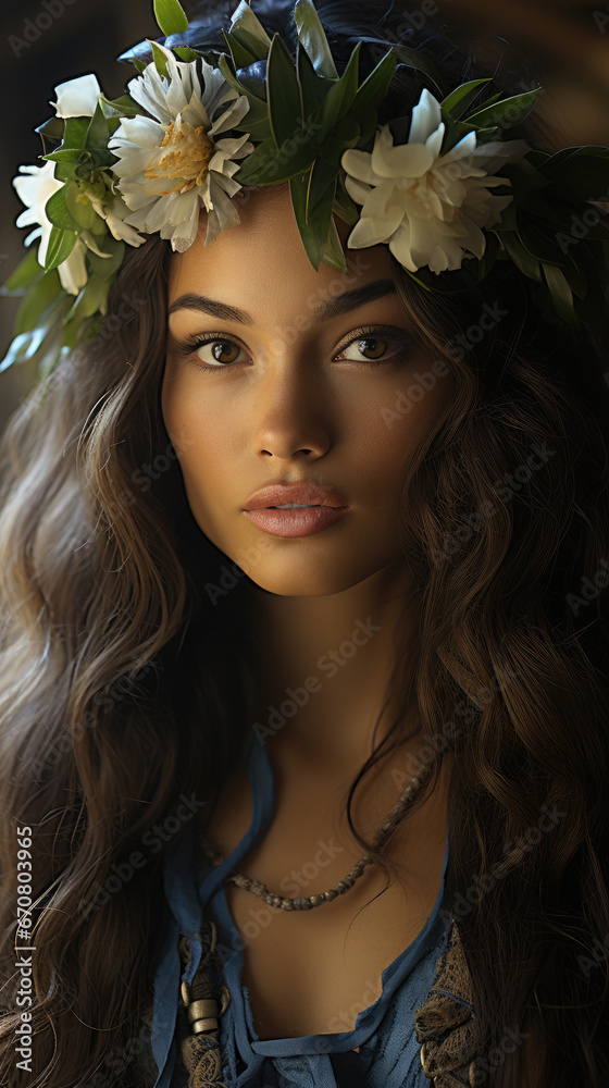 Naklejka premium Marshall Islands Beautiful Girl 20 Year Old , Background Image, Best Phone Wallpapers