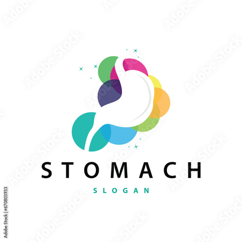 Stomach Logo, Simple Design for Brands with a Minimalist Concept, Vector Human Health Templet Illustration