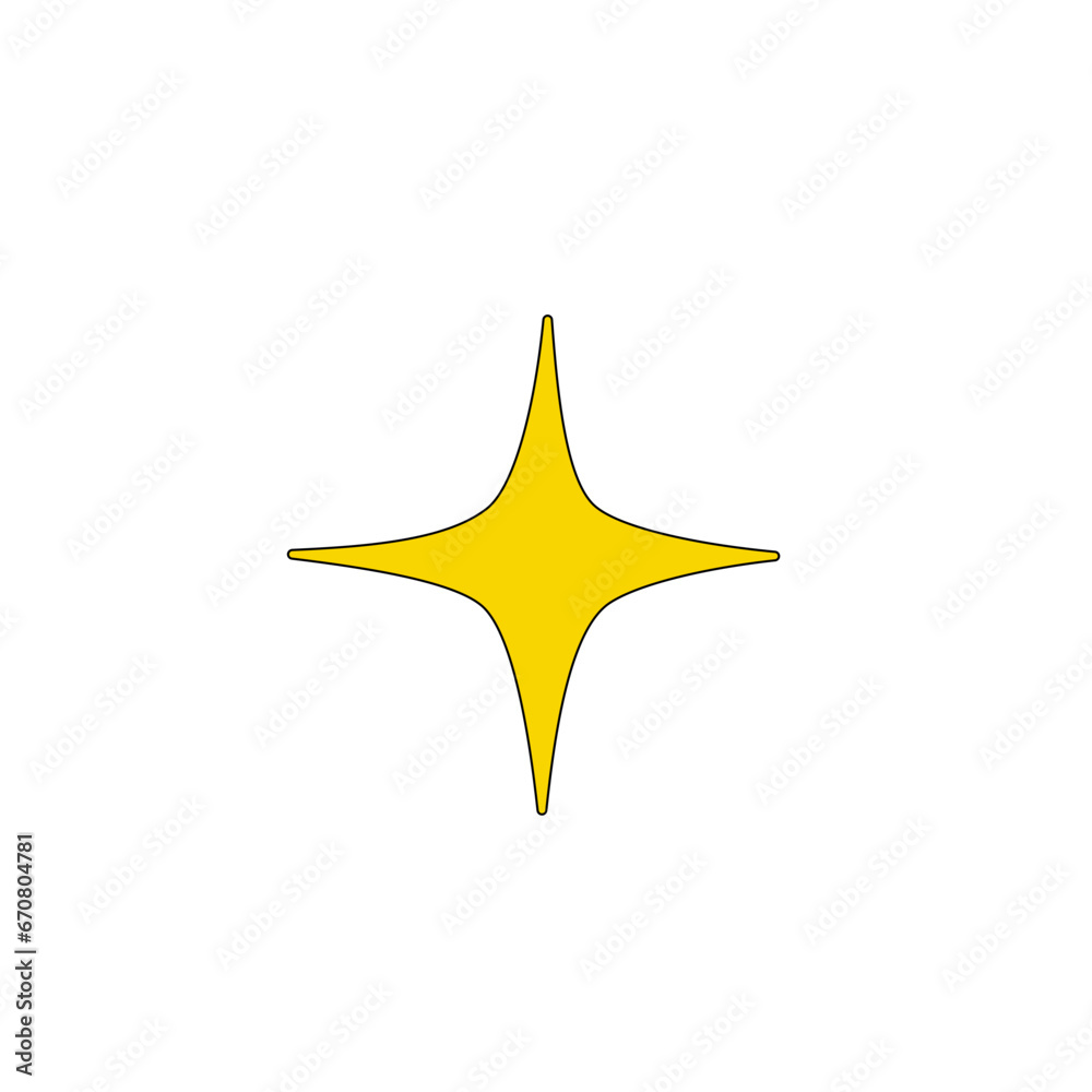 Yellow sparkle star icon Yellow sparkle star icon