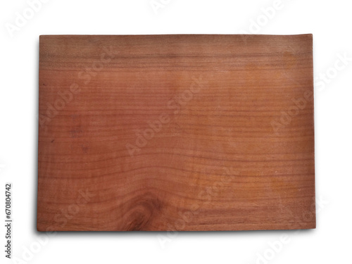 Wooden cutting board or tray cut out isolated