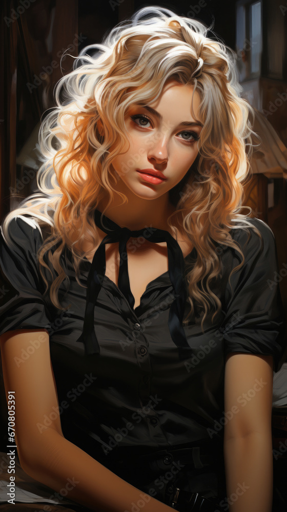 Fototapeta premium Cat Girl masterpiece Realistic 20 Yr Old , Background Image, Best Iphone Wallpapers
