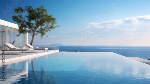 Luxurious pool with a stunning sea view © Putra