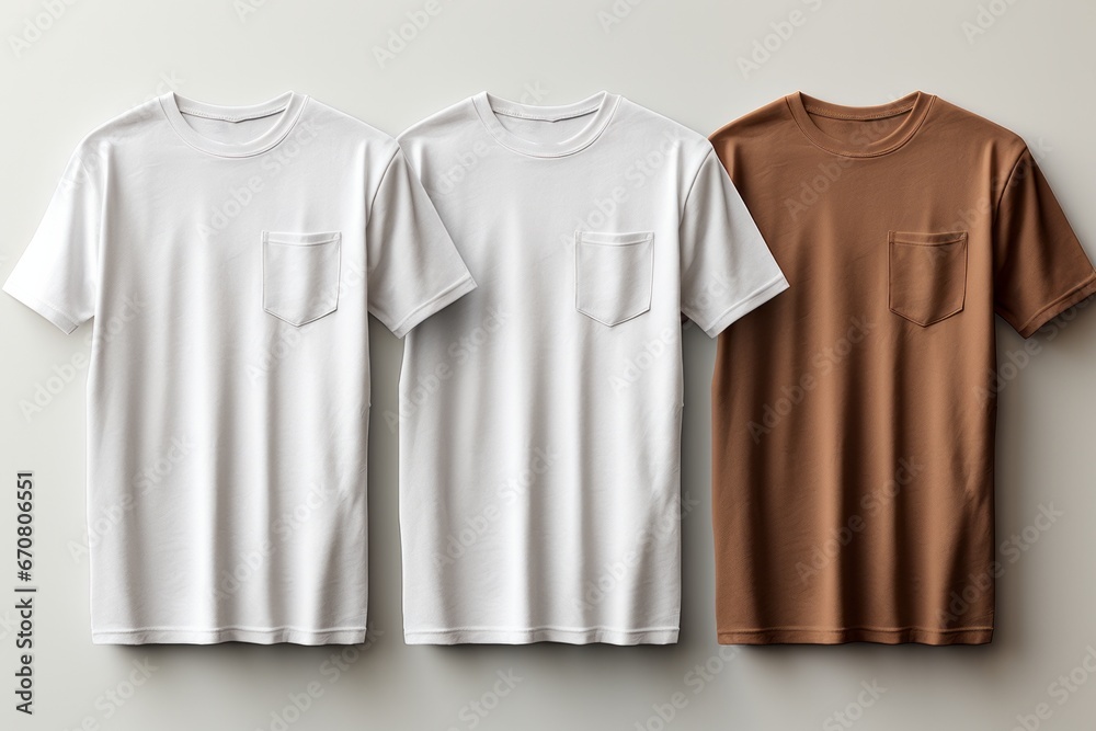 T-shirt mockup, ideal for displaying logos or designs in a subtle and practical way, Generative AI T-shirt mockup, ideal for displaying logos or designs in a subtle and practical way, Generative AI