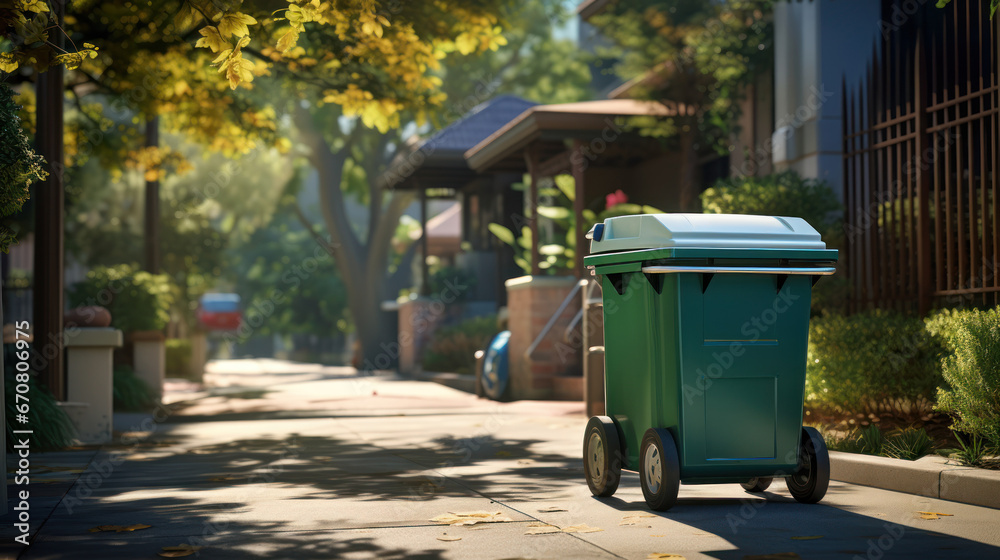 The trash bin awaits to collect your rubbish The trash bin awaits to collect your rubbish