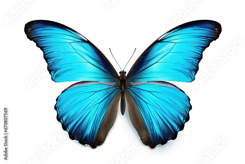 blue butterfly isolated on white background