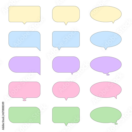 
speech bubble, talk bubble, Cloud speech bubbles collection