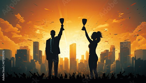 Inspiring Silhouettes of Trophy Lifters