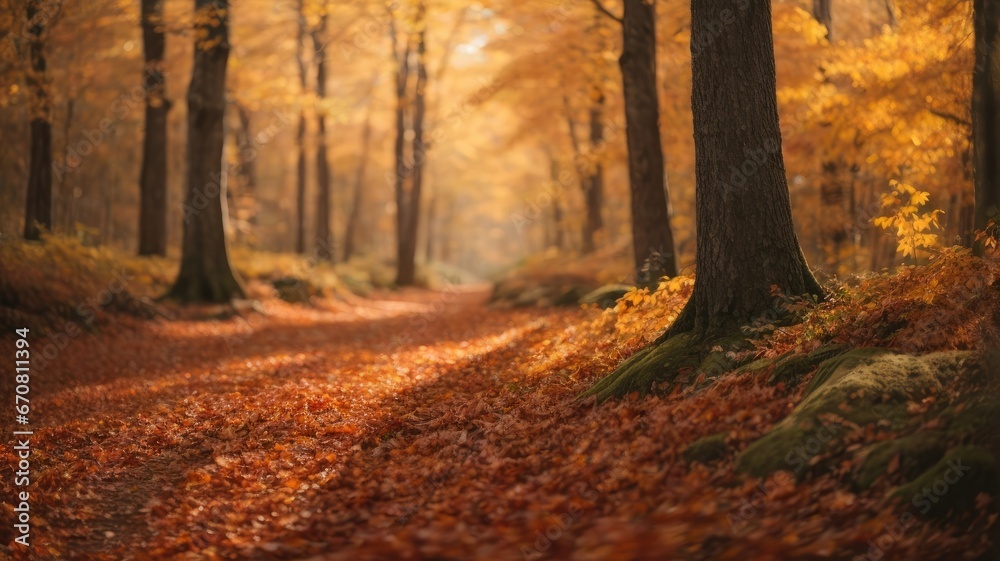 Captivating Audiences with Autumn Splendor Backgrounds, generative AI Captivating Audiences with Autumn Splendor Backgrounds, generative AI