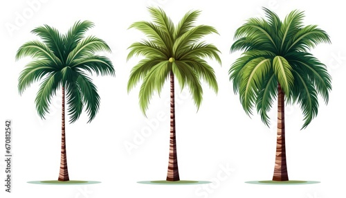 illustration of coconut tree collection