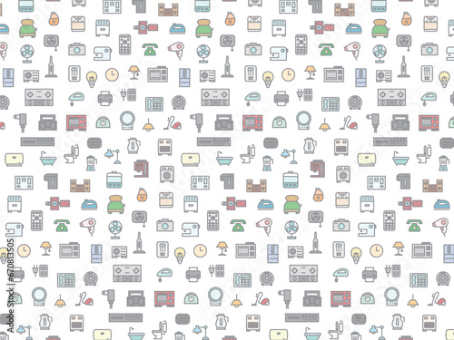 電化製品の壁紙イラスト