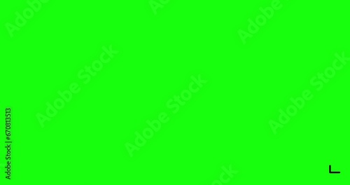 Self-drawing continuous line animation video of architecture building house skyline on green background