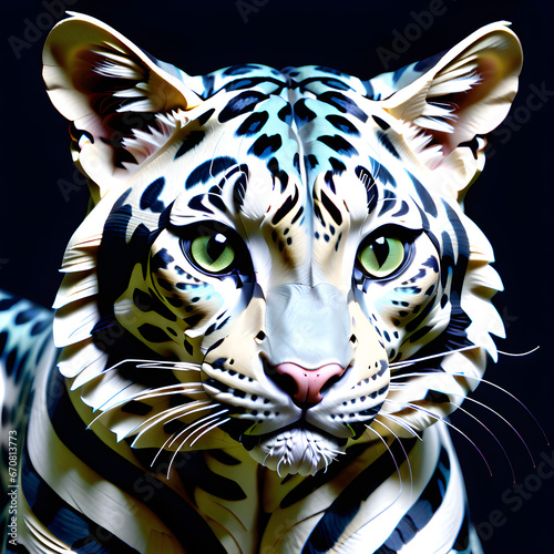 Paper Leopards  Exploring the Elegance of Big Cats in Art. Generative AI 