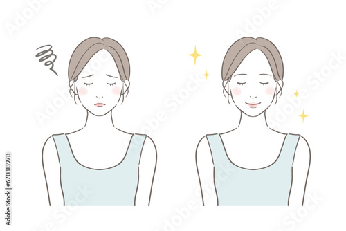 美容に悩む女性のビフォーアフター