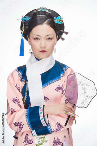 Cuadro en lienzo A Asian woman dressed in Qing Dynasty Empress attire