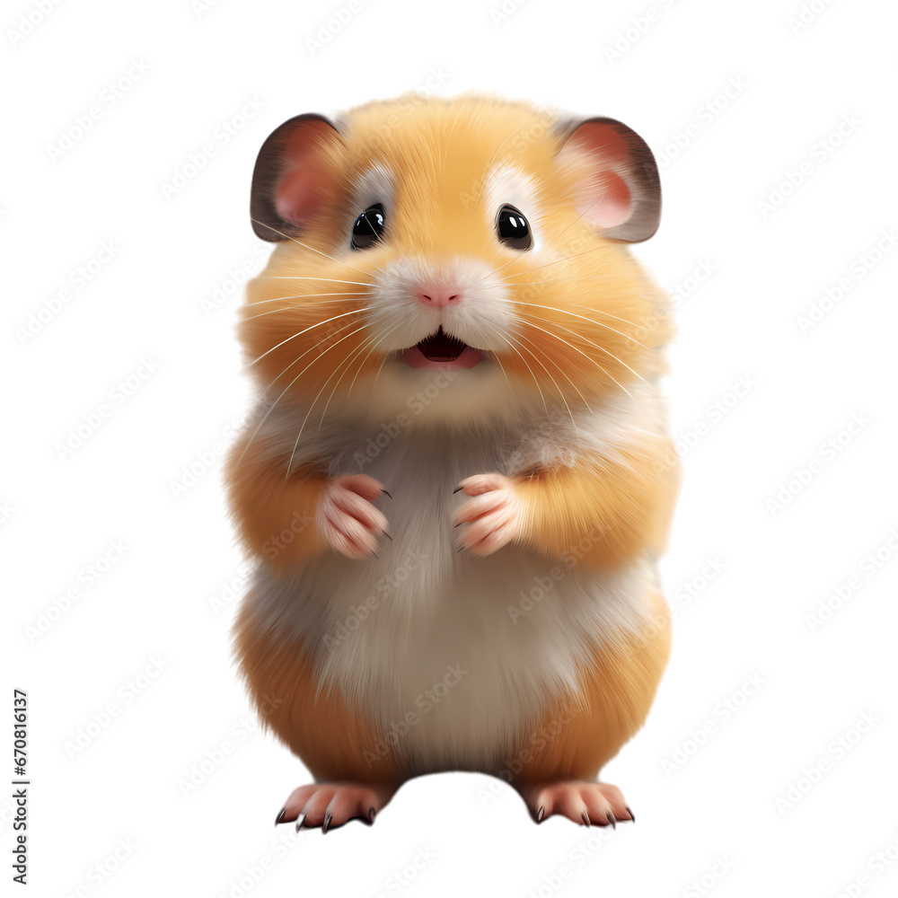 Hamster on transparent background