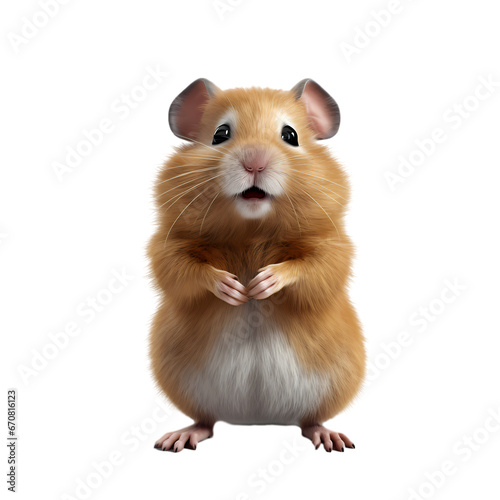 Hamster on transparent background