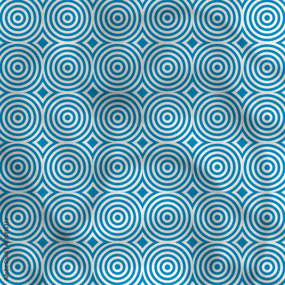 Simple wavy seamless pattern with circles 