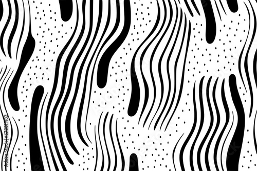 Lines dots shapes floral silhouette seamless pattern background. Good for fashion fabrics, children’s clothing, email header, wallpaper, banner, posters, events, covers, and more.