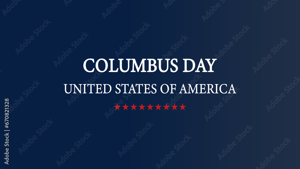 Happy Columbus Day United States of America text illustration design Happy Columbus Day United States of America text illustration design