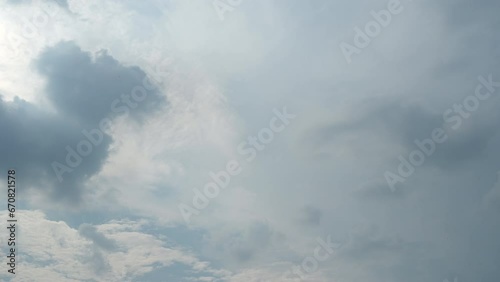 Timelapse of the dramatic dark storm sky and cloud with 4k resolution. The world climate change concept.	