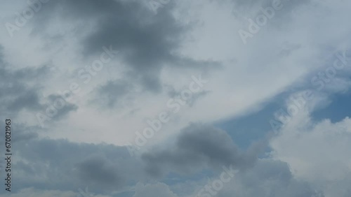 Timelapse of the dramatic dark storm sky and cloud with 4k resolution. The world climate change concept.	