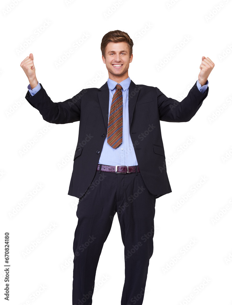 Success, winning and portrait of businessman celebrate, happy and excited isolated in a transparent or png background. Corporate, wow and professional employee or worker winner of profit opportunity Success, winning and portrait of businessman celebrate, happy and excited isolated in a transparent or png background. Corporate, wow and professional employee or worker winner of profit opportunity
