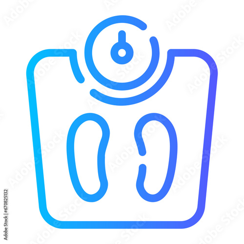 body weight Line Gradient Icon