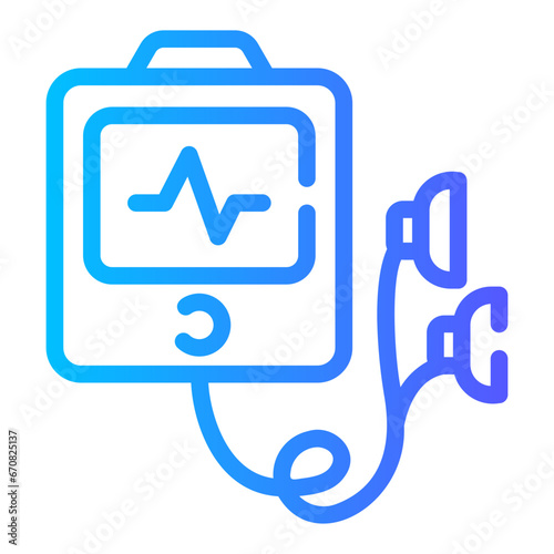 defibrillator Line Gradient Icon