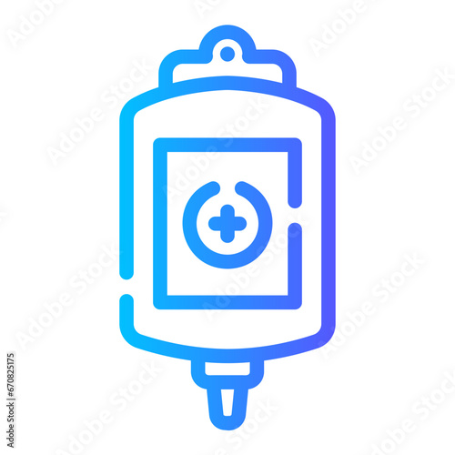 blood bag Line Gradient Icon