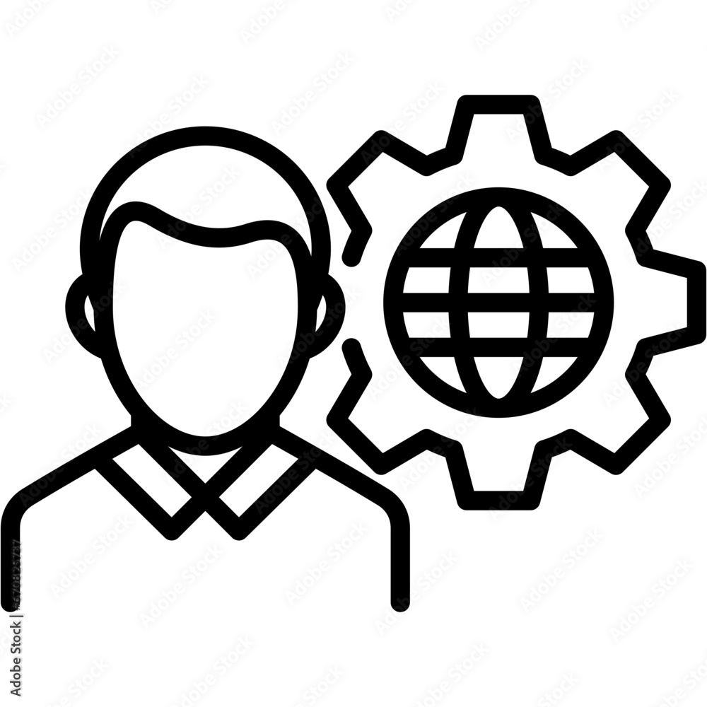 Global Management Icon Global Management Icon