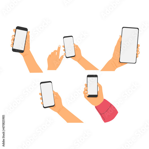 collection of hands holding smartphones