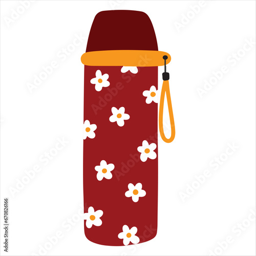 red thermos bottle